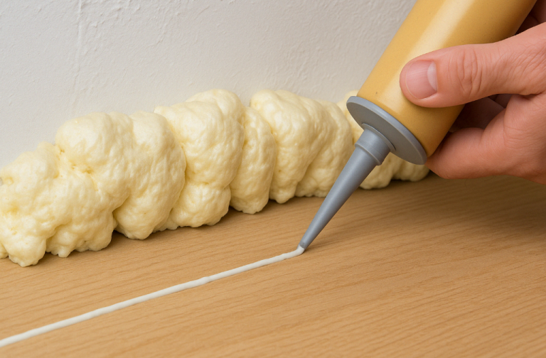 mettre du silicone sur de la mousse expansive