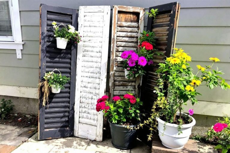 Décoration jardin : donnez une seconde vie à vos vieux volets !