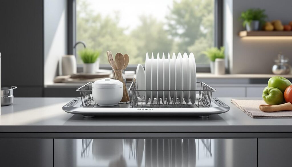 découvrez l'égouttoir à tempo alessi en acier inoxydable, alliant design élégant et fonctionnalité pratique pour un séchage optimal de votre vaisselle.