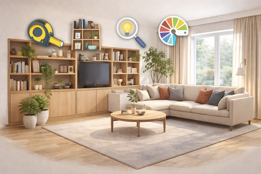 idées d'organisation pour un salon moderne