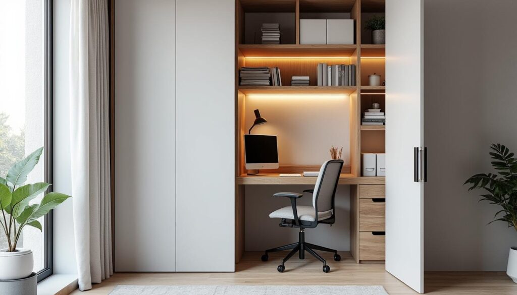 découvrez comment aménager un bureau dans un placard avec nos astuces et idées pratiques pour optimiser l'espace et créer un coin travail fonctionnel et confortable.