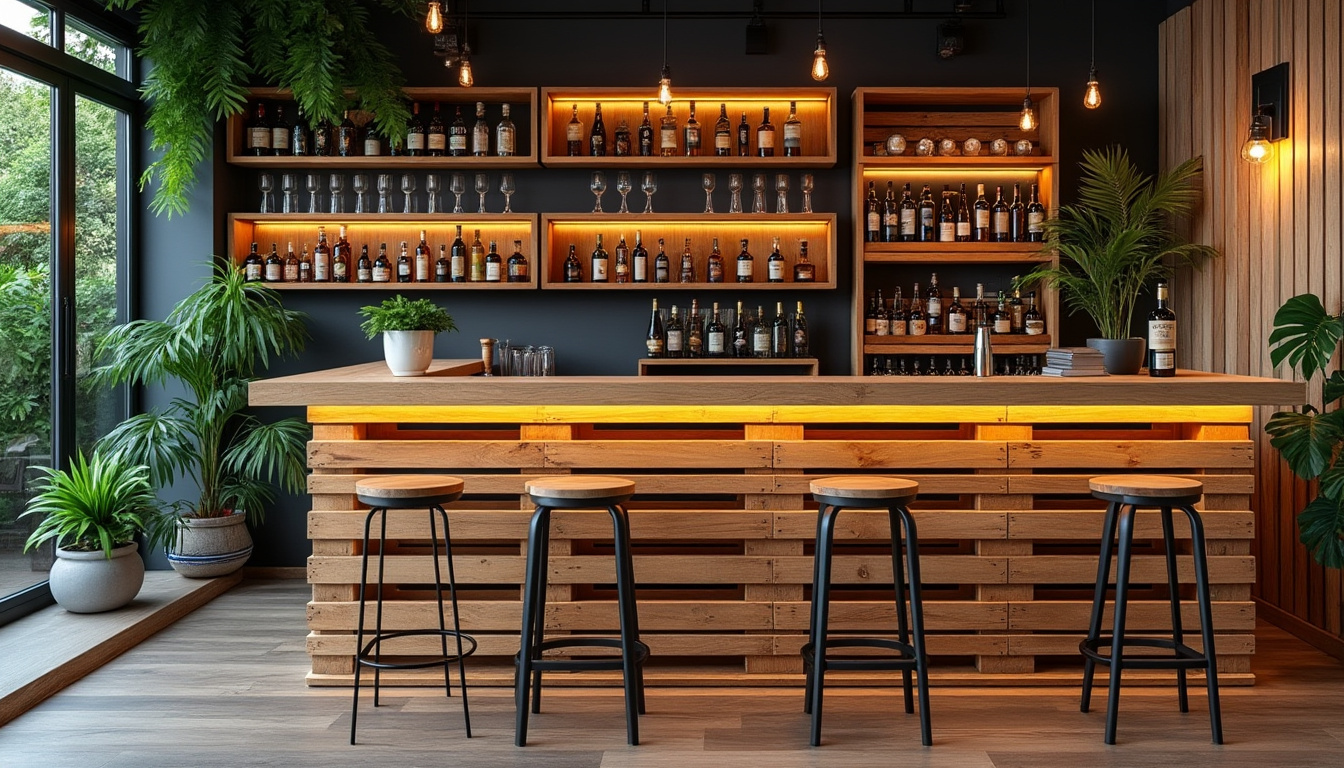 découvrez des idées originales pour créer un bar en palette, un mobilier unique et tendance qui apportera charme et authenticité à votre espace.