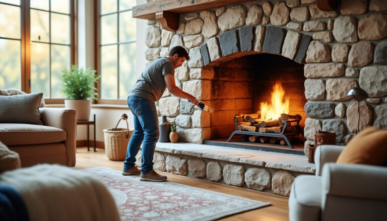 découvrez des astuces pratiques pour peindre une cheminée en pierre et obtenir un résultat durable et esthétique. conseils, matériaux adaptés et étapes clés pour réussir votre projet.